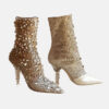 Alix chunky lace up ankle boots in black - Image 3